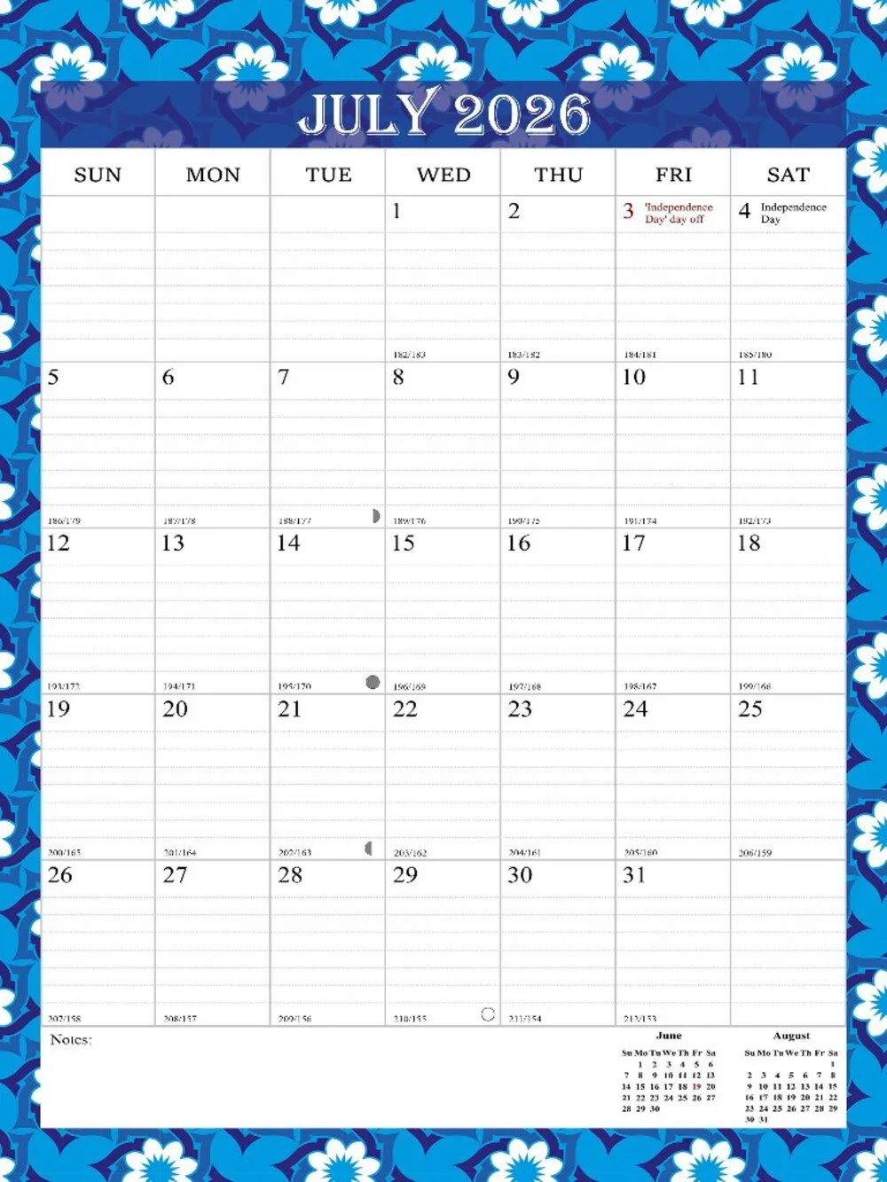 2026-2027 Wall Calendar Spiral-bound Twin-Wire Binding - 18 Months 8.5